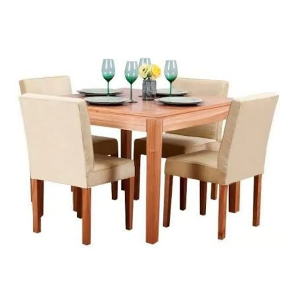 GENERICO - Comedor Ivern Beige - 4 Sillas