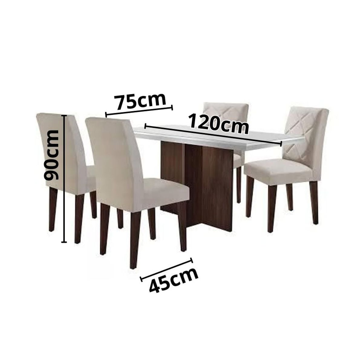 GENERICO - Comedor James - 4 Sillas