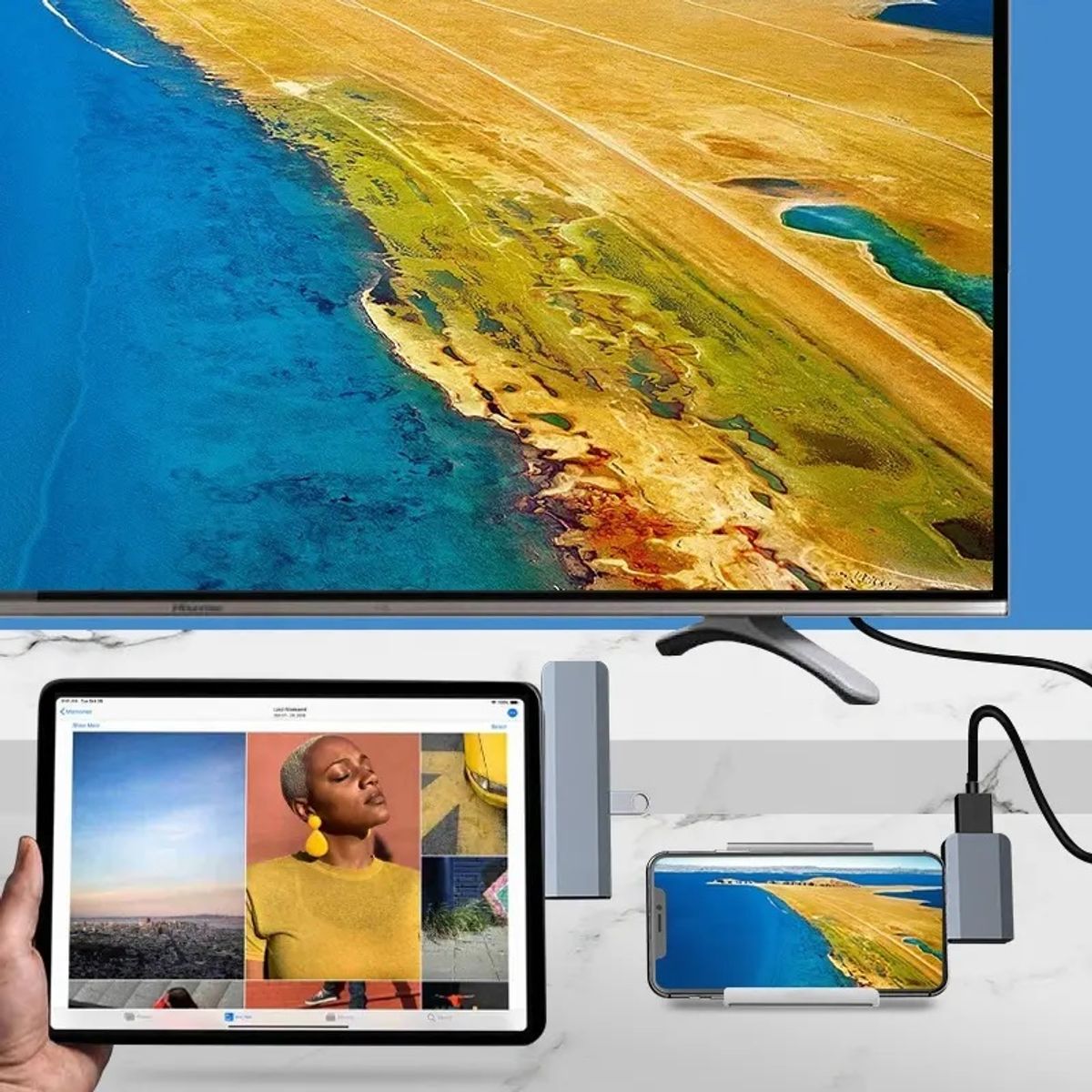 OEM - Hub Adaptador Tipo C 10 en 1 Magnetico Multiport - Aluminio