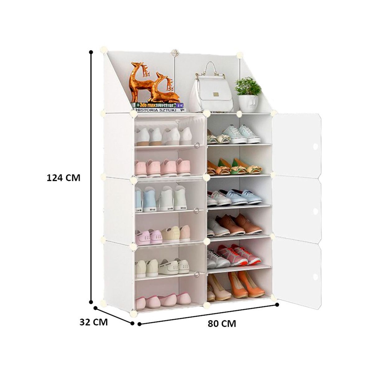 KELLER - Zapatera Organizador 2X6 Niveles Blanco