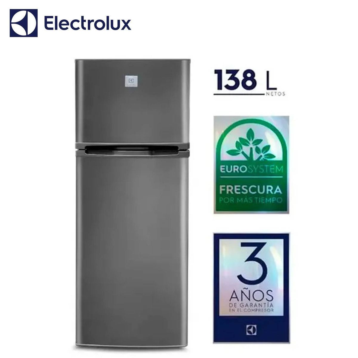 ELECTROLUX - Refrigeradora Electrolux ERT18G2HNI Eurofrio 138 Litros Silver