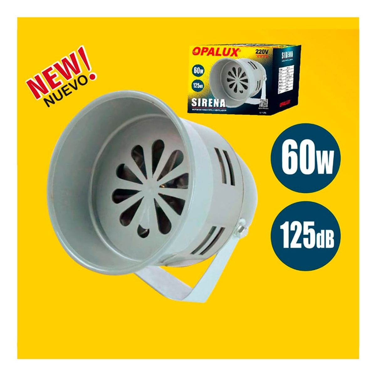 OPALUX - Sirena de Motor Electrico 220VAC 60 Watts- OPALUX ES-290