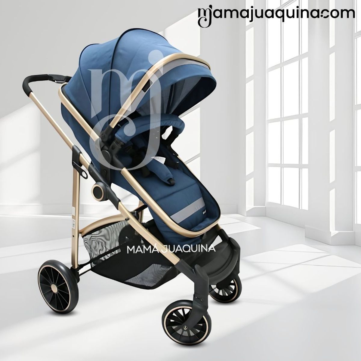 EBABY - Coche Cuna Moisés de Lujo «CARRI DELUXE» Blue