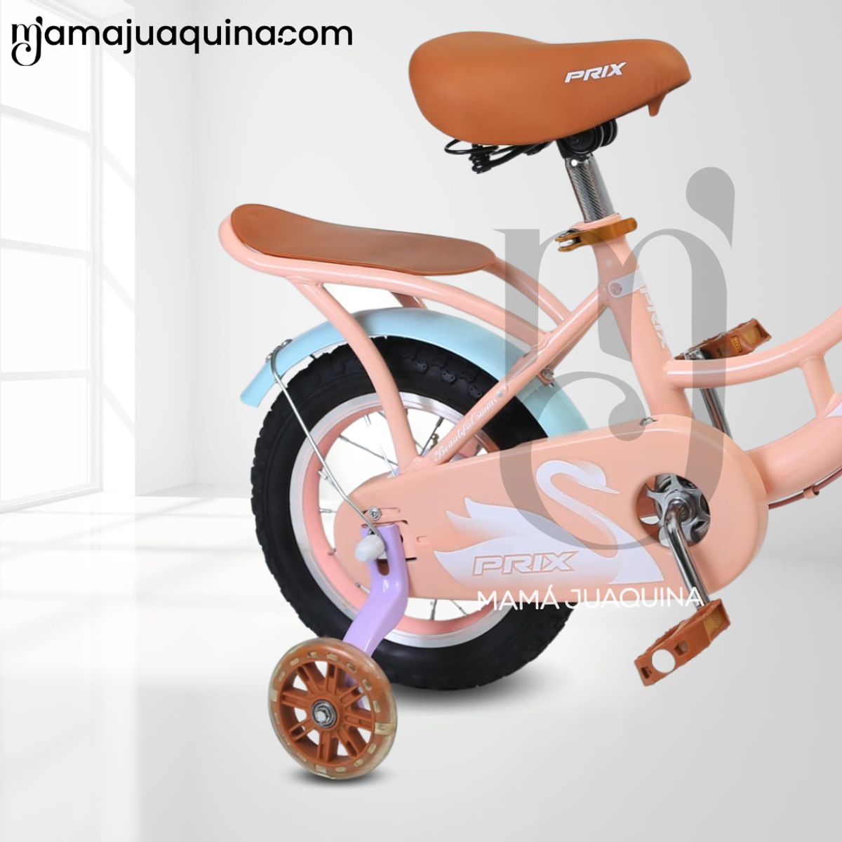 GRAND PRIX - Bicicleta Para Niña Aro 12 «PRIX DELUXE» Rose/celeste