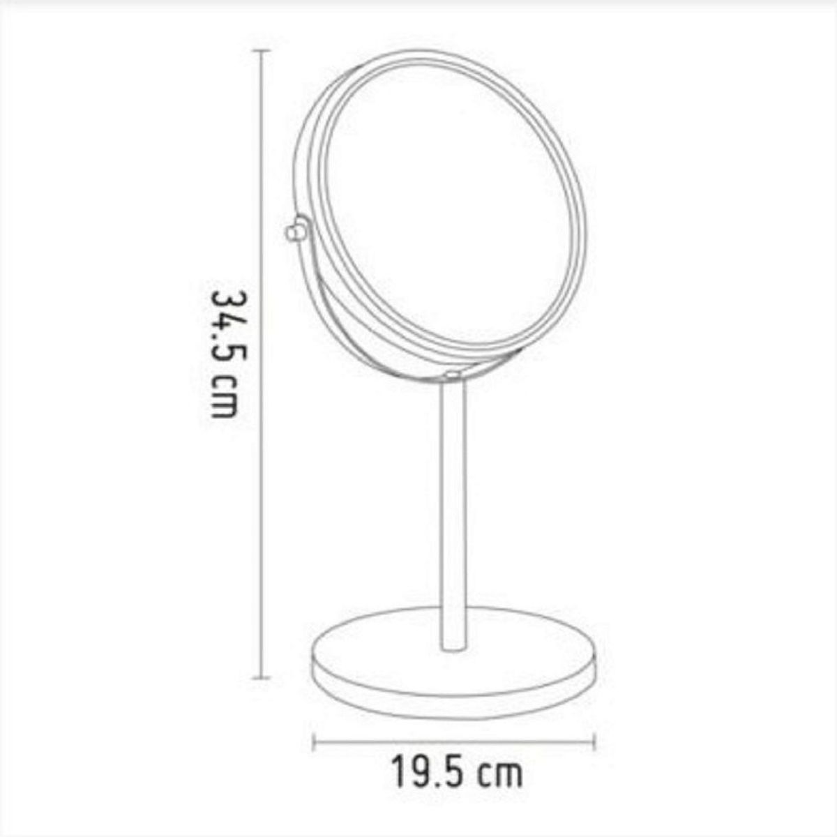 GENERICO - ESPEJO GIRATORIO CROMADO DE TOCADOR PARA MAQUILLAJE