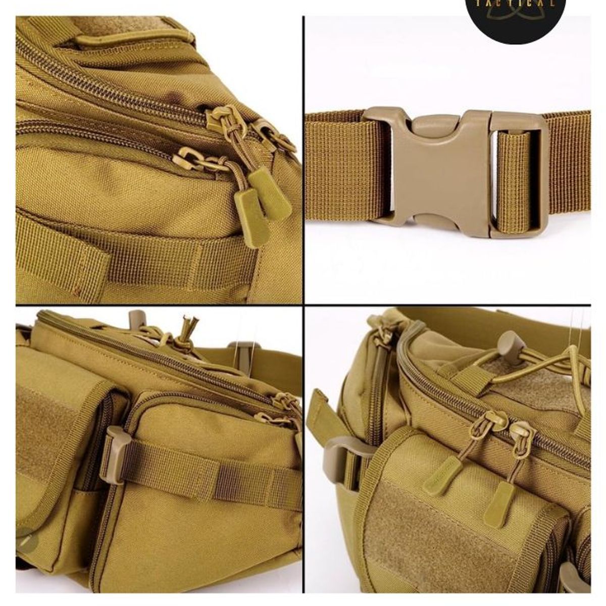 GENERICO - Canguro Impermeable Grande Múltiples Compartimientos