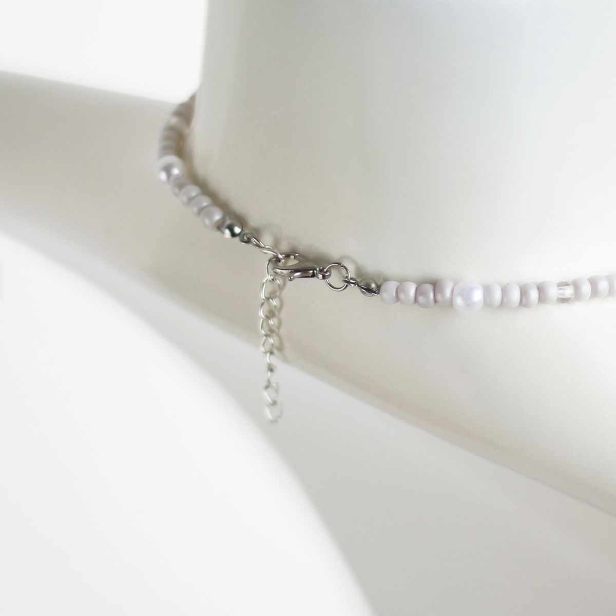 MANYA - Collar de Mostacillas Dije Corazón Humo - Manya