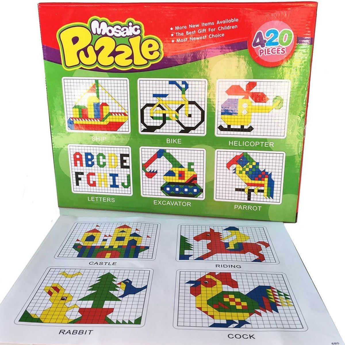 GENERICO - Puzzle Mosaico 420 Piezas Didactico Con Bandeja Niños(a)