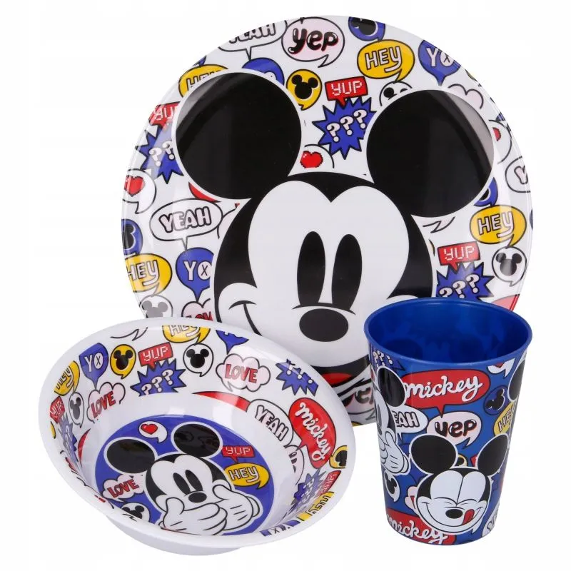 MICKEY MOUSE - Set de vajilla de melamine Mickey Mouse