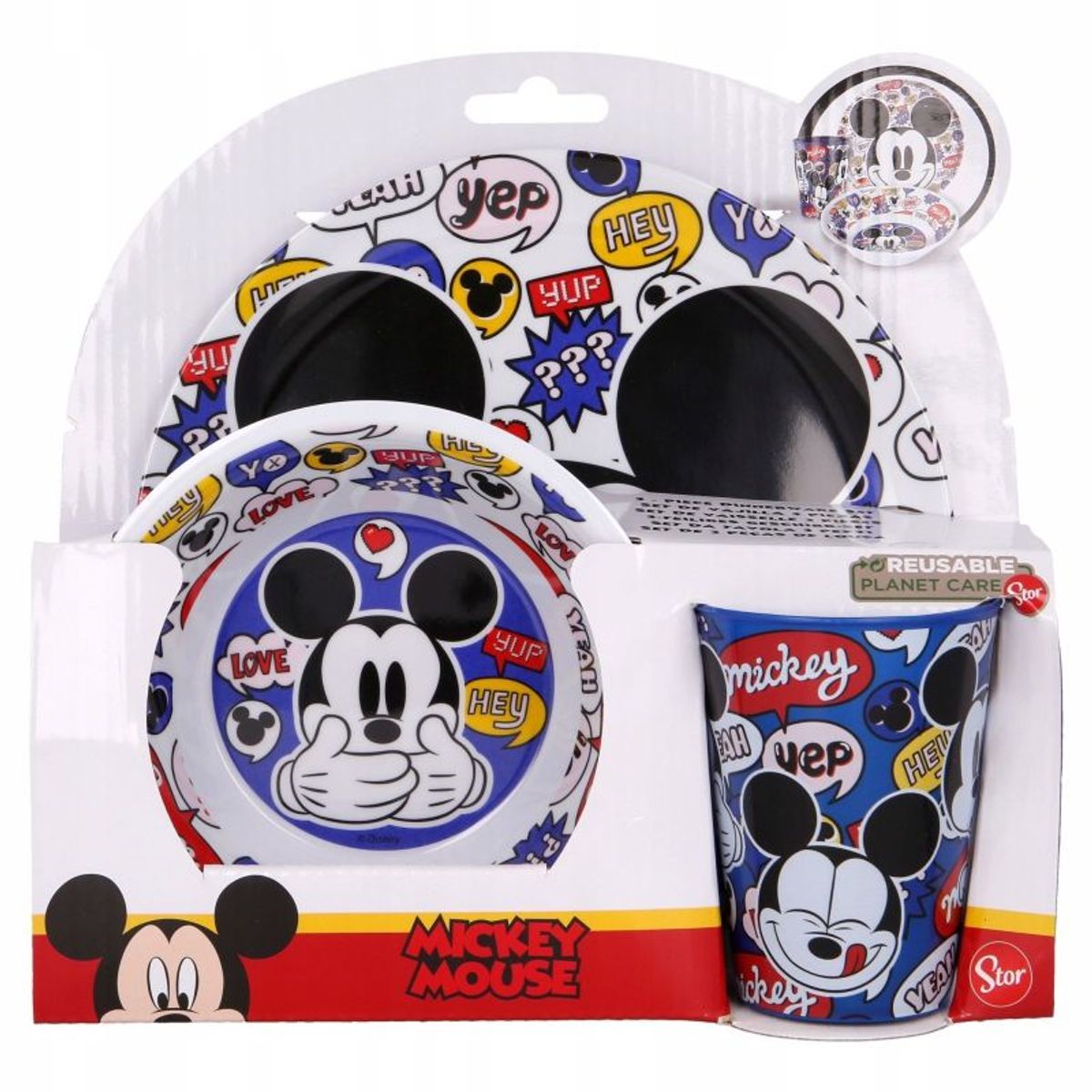 MICKEY MOUSE - Set de vajilla de melamine Mickey Mouse