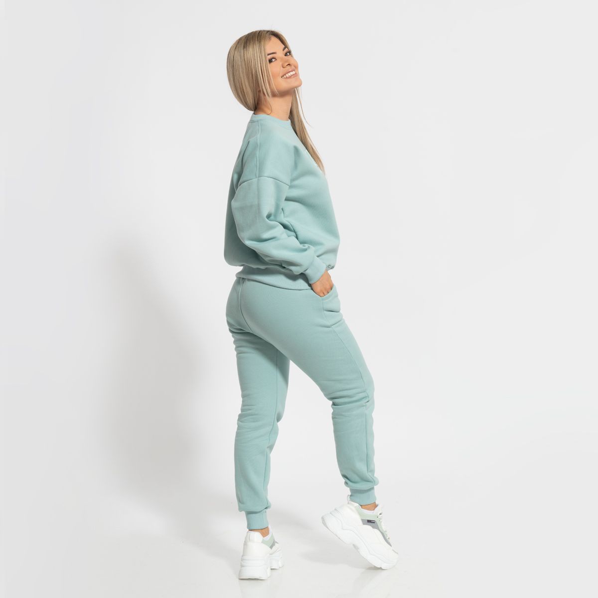 GENERICO - conjunto buzo afranelado para mujer malibu turqueza Arcoi