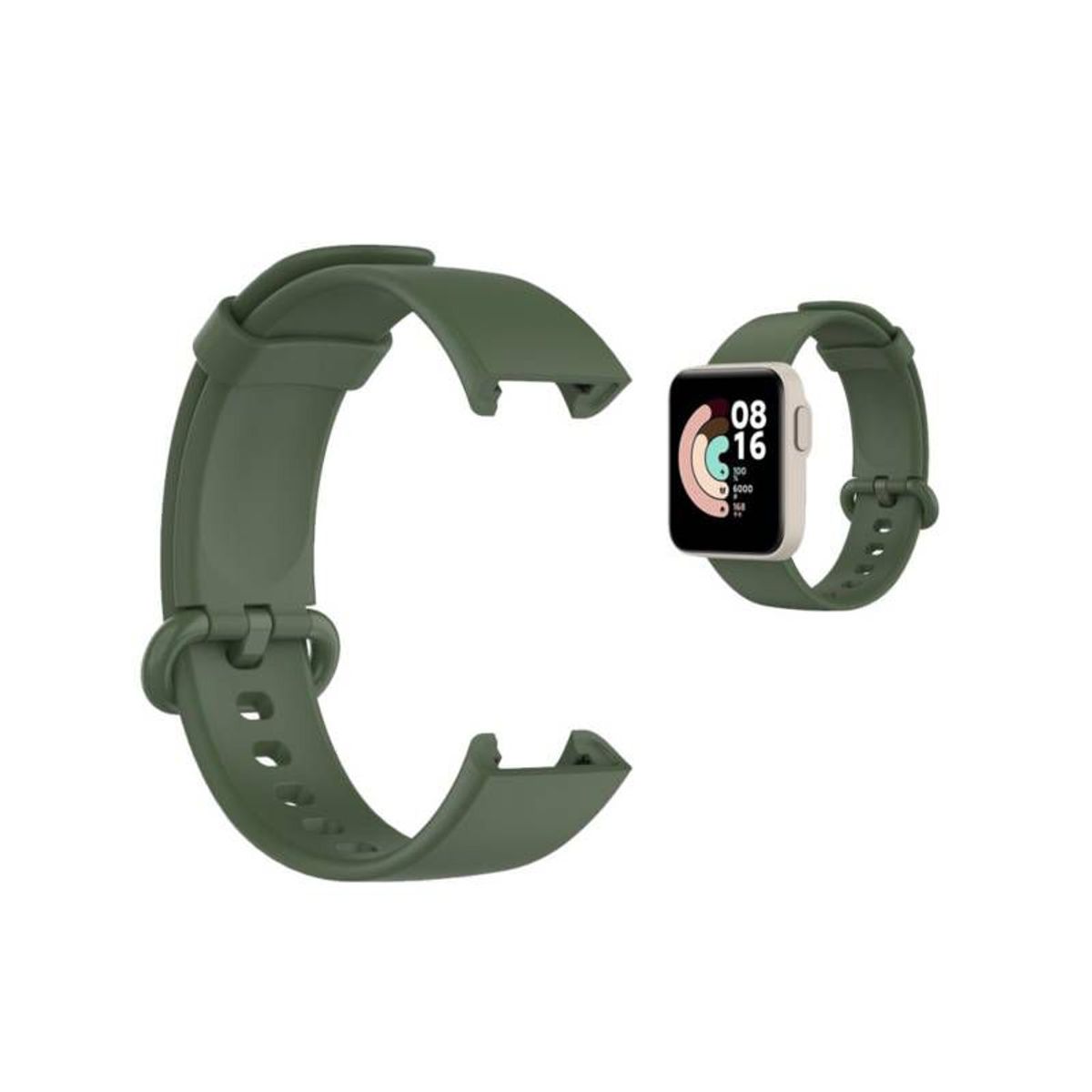 GENERICO - Correa de Silicona para Redmi Watch 2 Lite Verde Militar.