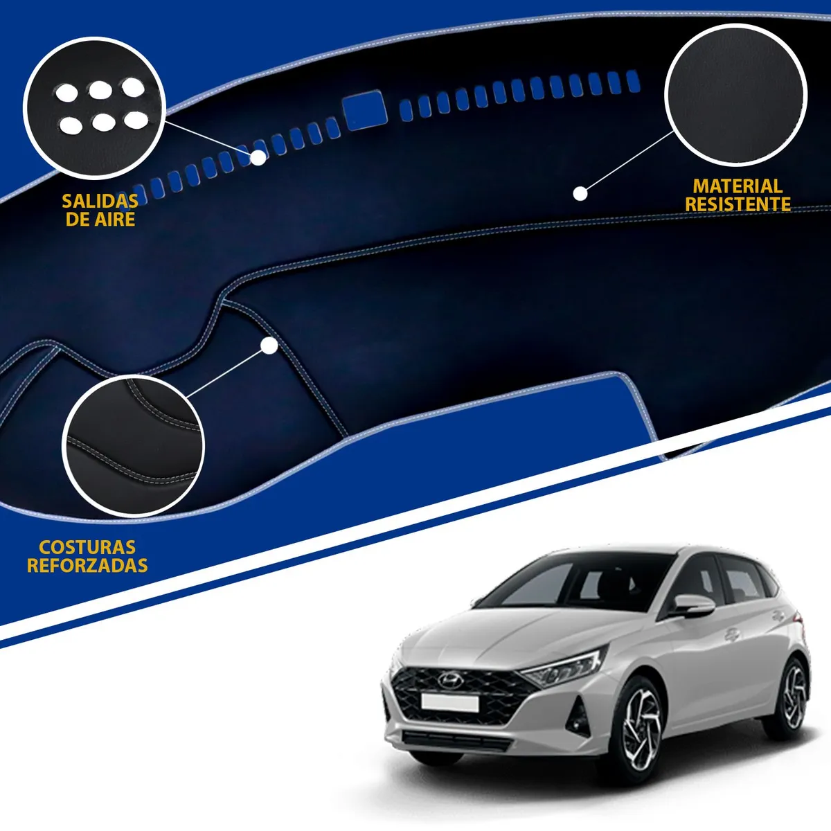 TECGO - PROTECTOR TAPETE PARA TABLERO TIPO HYUNDAI I20 - 2021