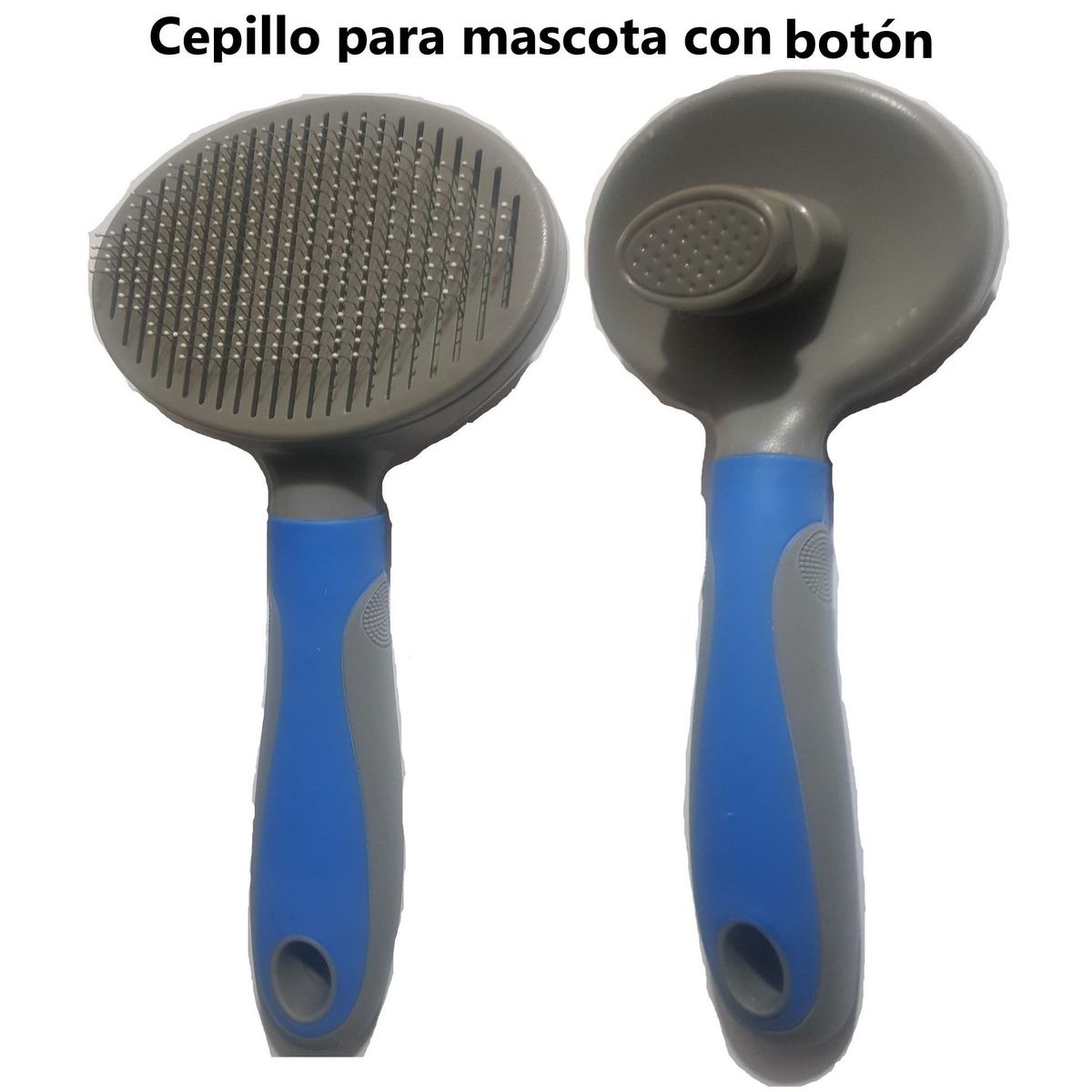 GENERICO - Cepillo con mango de goma para mascota con 2 lados