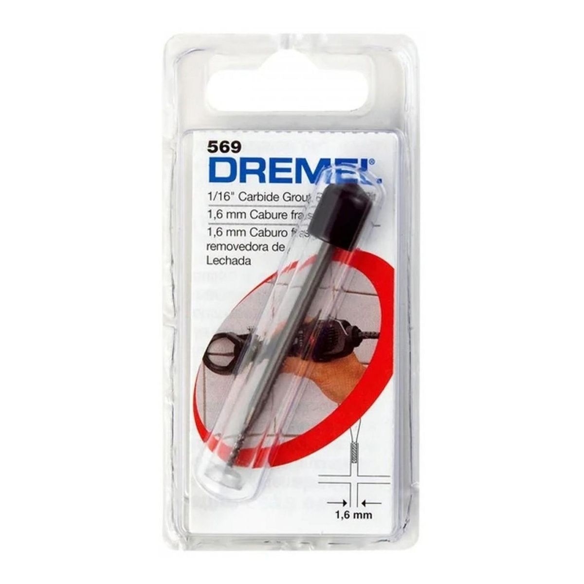 DREMEL - Broca de Corte 1/16" (1.6 mm) Para Lechada Dremel 569