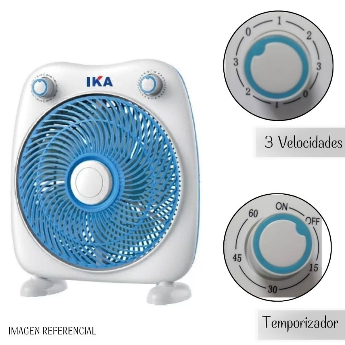 GENERICO - Ventilador Cuadrado Marca IKA - 40 Watts