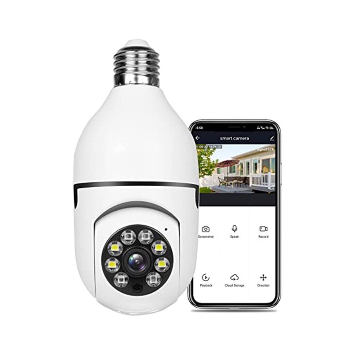 OEM - Foco Cámara de Seguridad IP WiFi Visión Nocturna y Audio Bidireccional