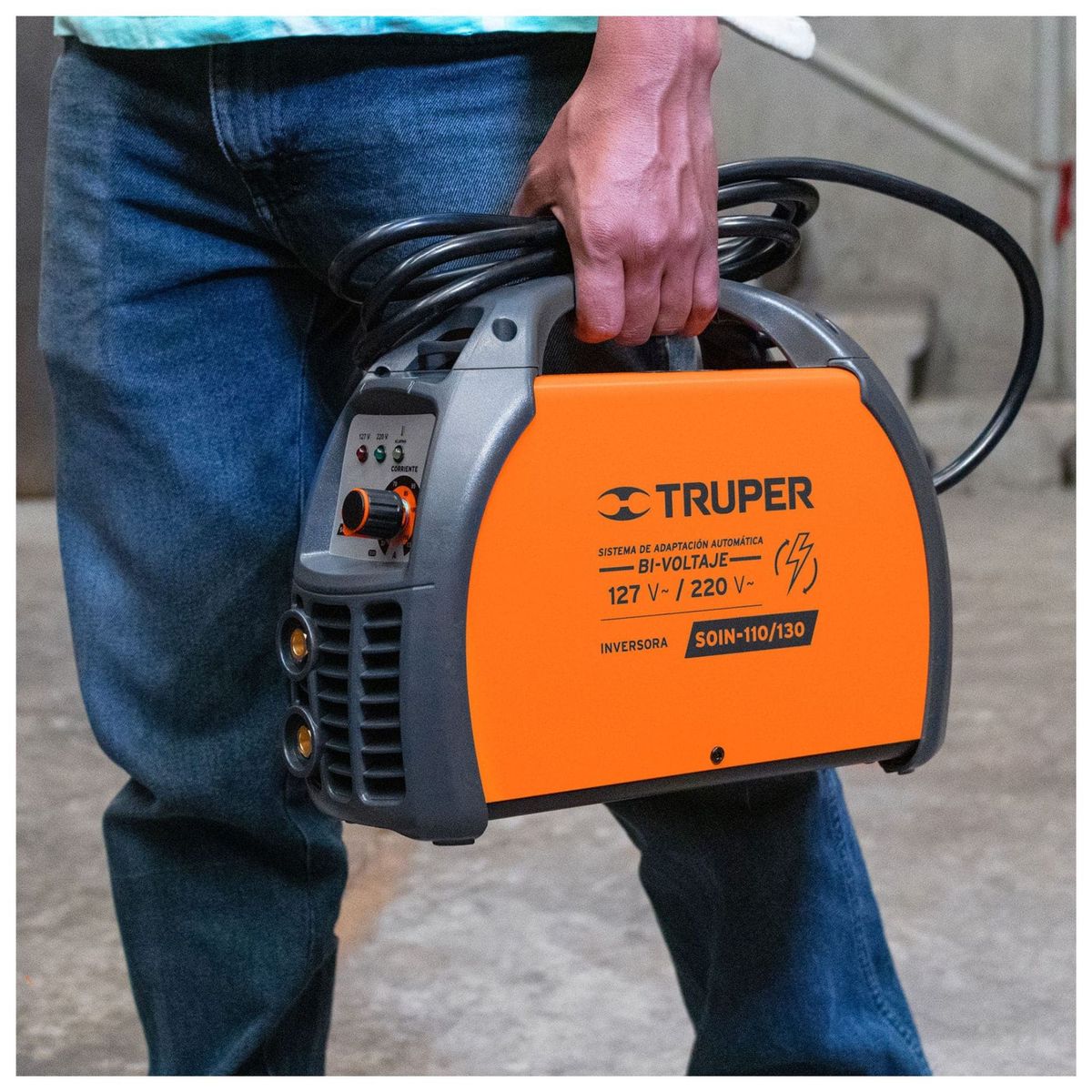 TRUPER - Soldadora inversora BI - VOLTAJE 130A  127 V/220 V  Maquina de soldar