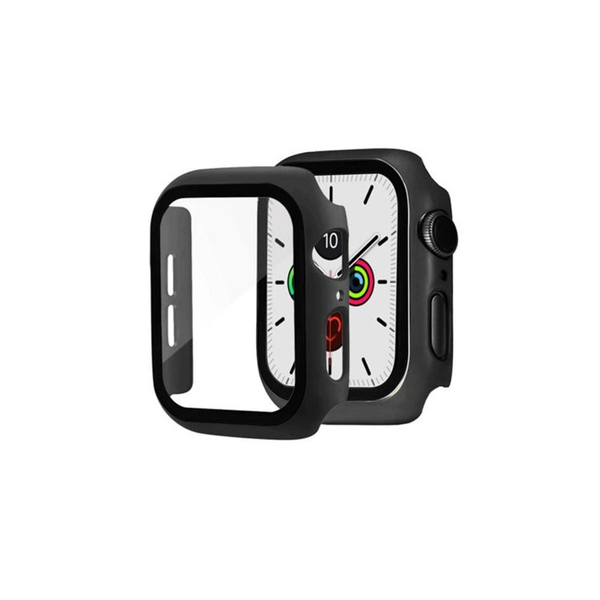 GENERICO - Case Bumper con Vidrio Incorporado para Apple Watch 40mm - Negro
