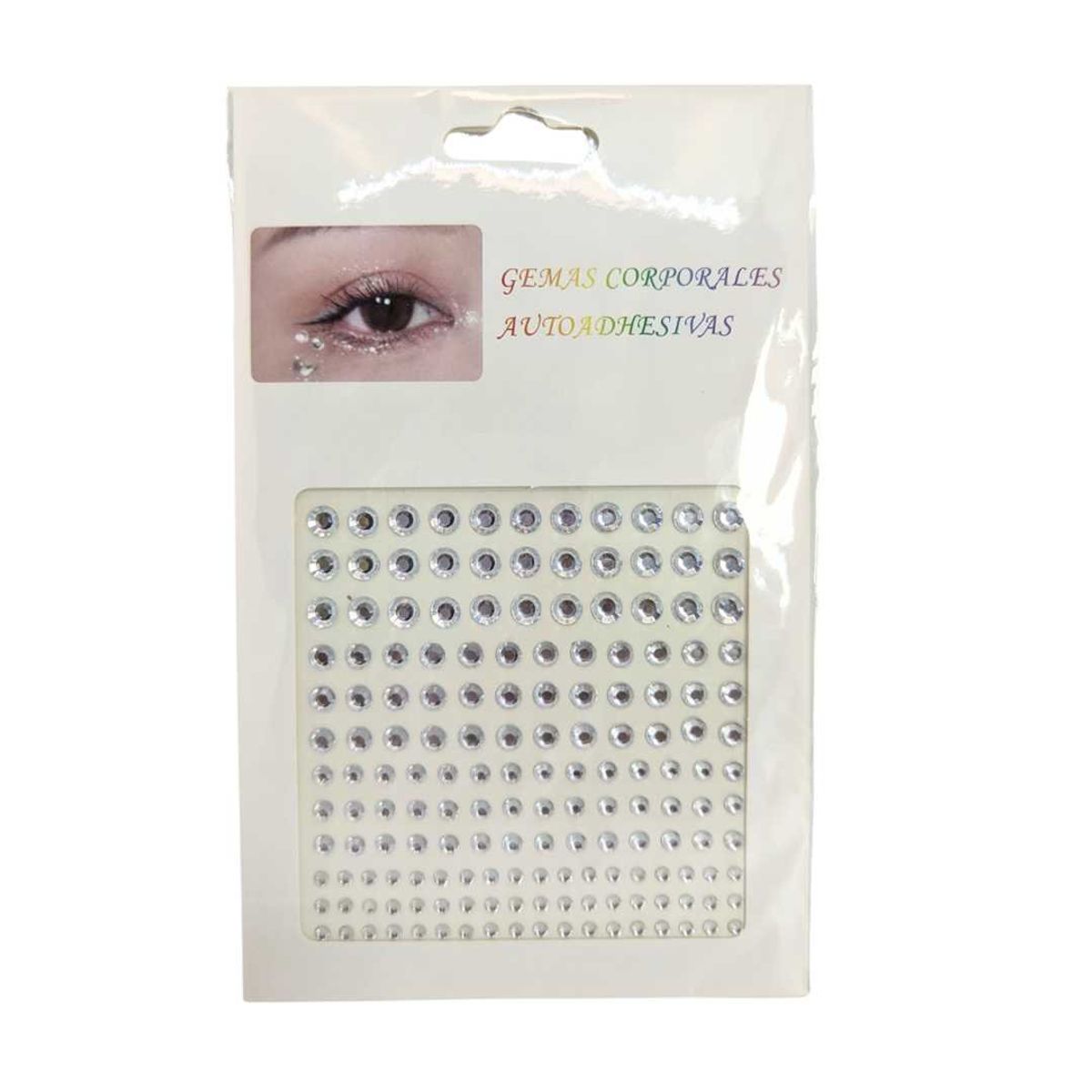 GENERICO - Gemas Plateadas autoadesivas para el cabello y rostro