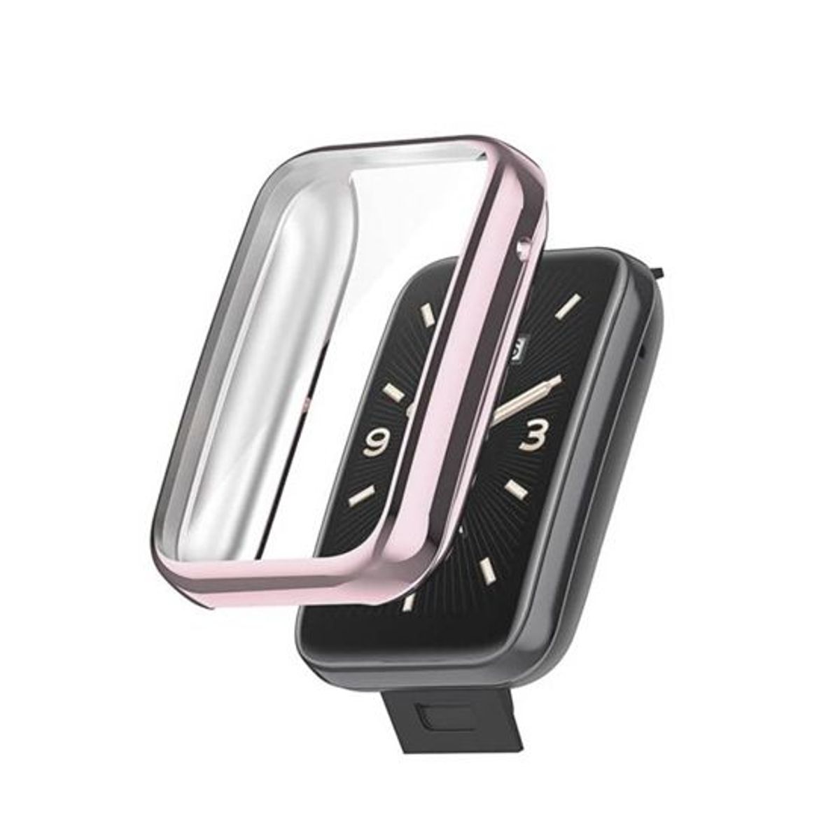 GENERICO - Case Bumper con Vidrio para Xiaomi Band 7 Pro  - Nude