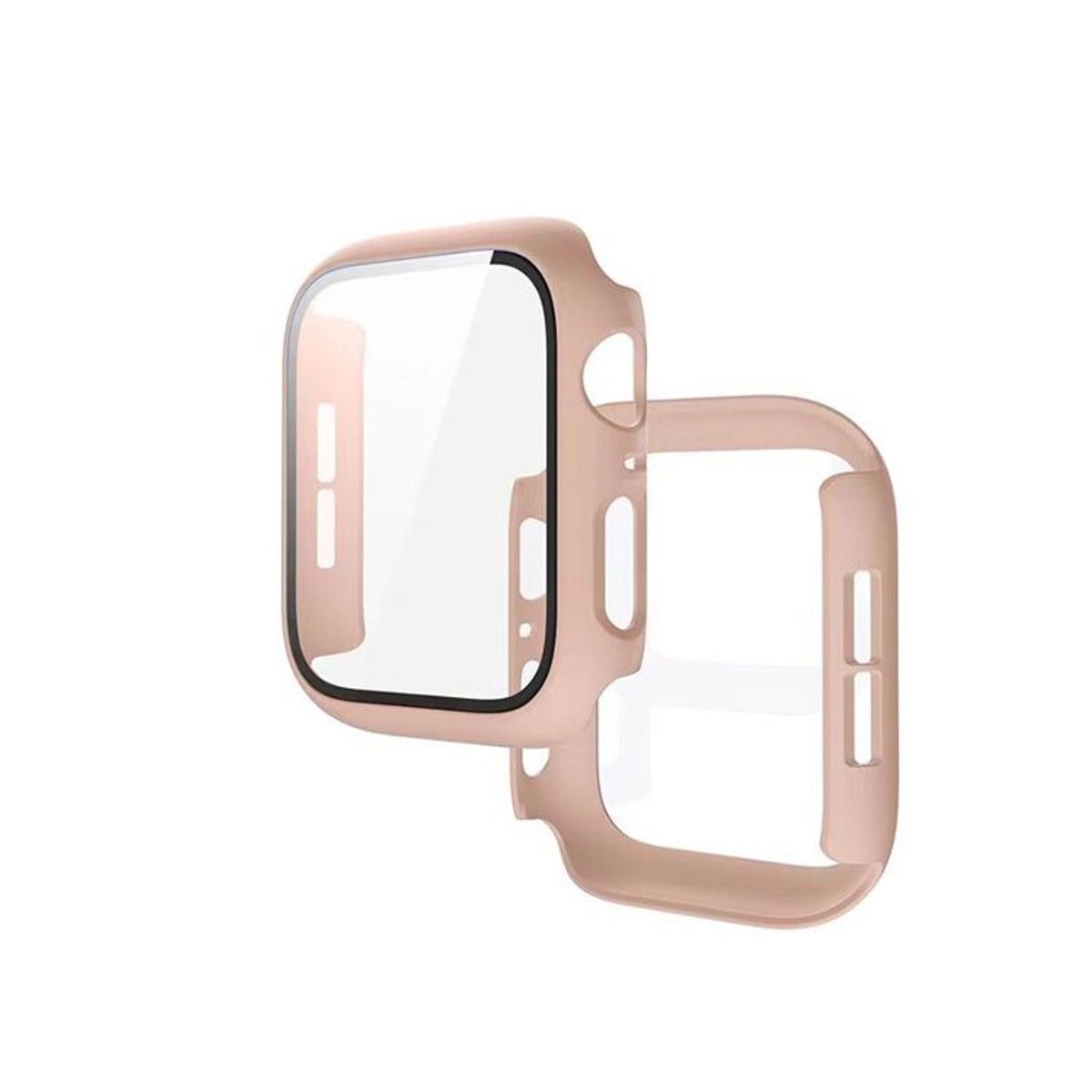 GENERICO - Case Bumper con Vidrio Incorporado para Apple Watch 38mm - Nude