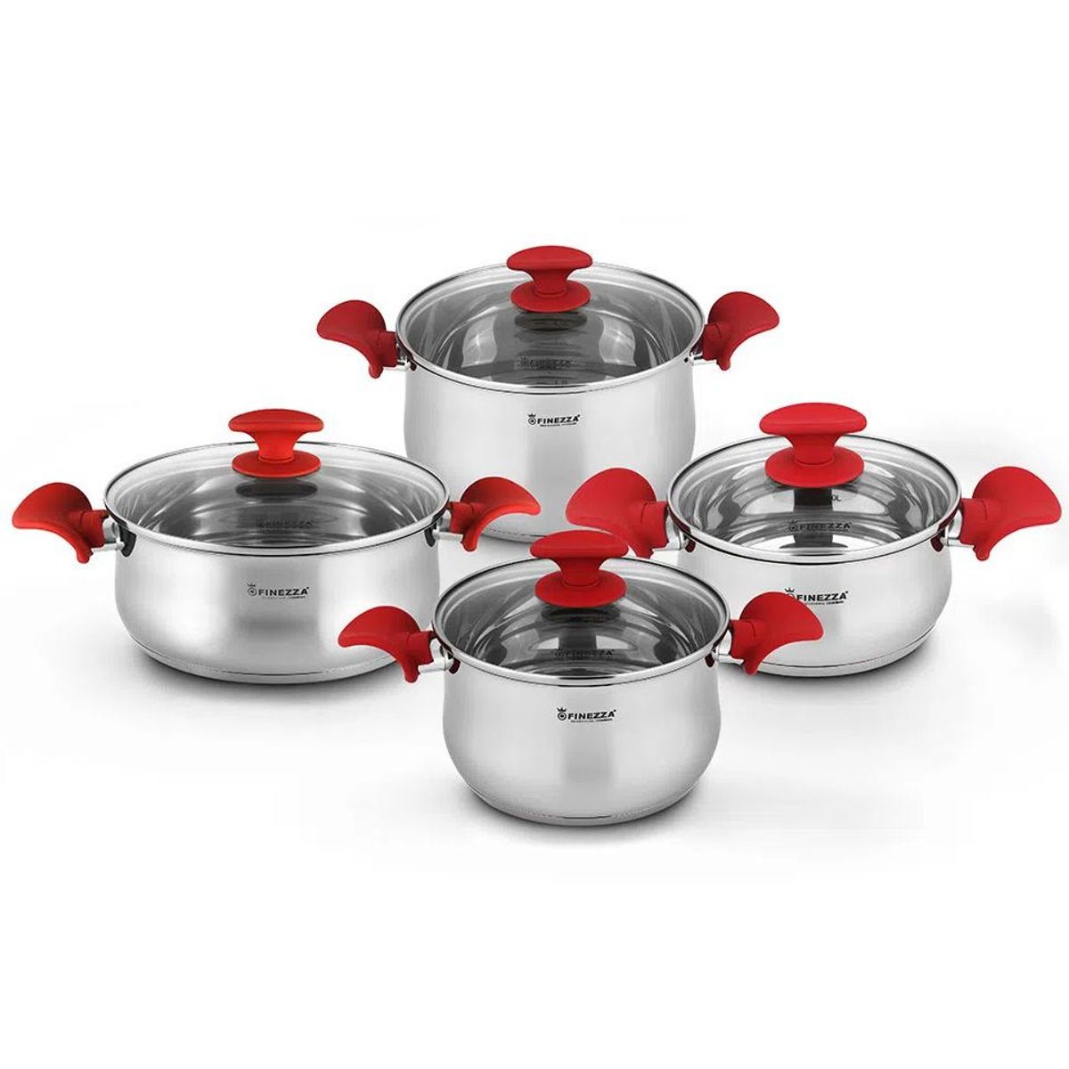 FINEZZA - Set De Ollas De Acero 8PZAS FZ-1012CB-IN