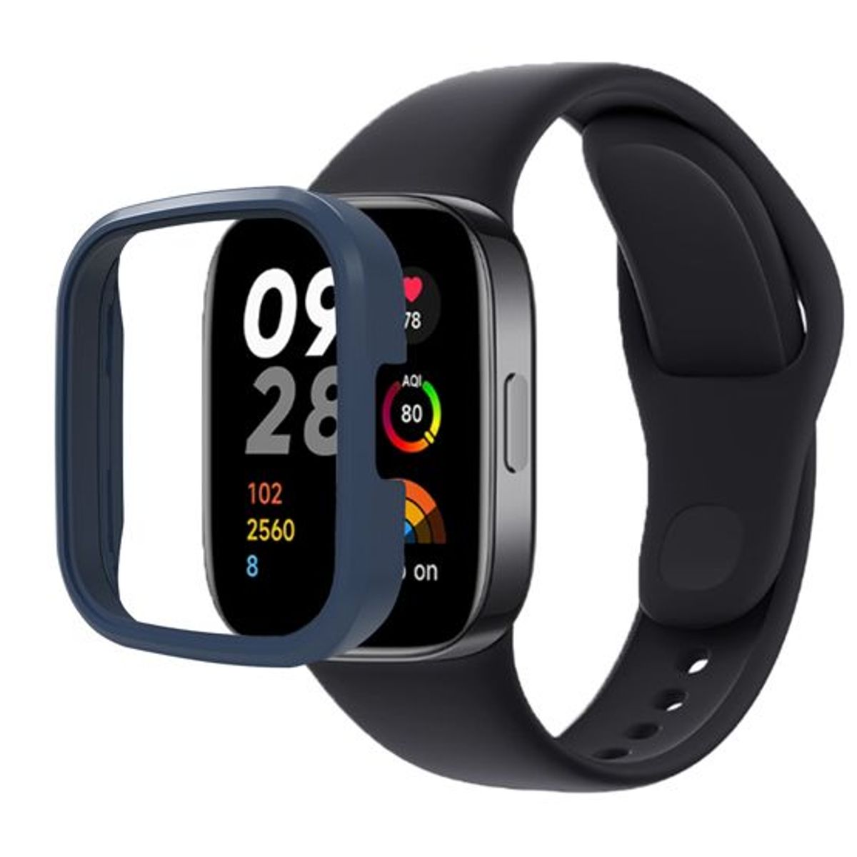 GENERICO - Bumper con Vidrio incorporado para Redmi Watch 3 - Azul