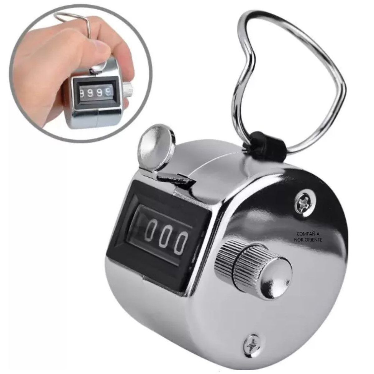 GENERICO - Contometro manual metalico 4 digitos