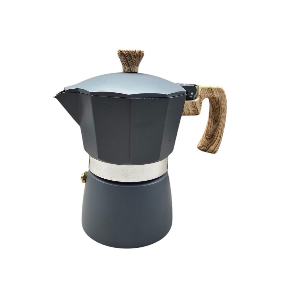 GENERICO - Cafetera italiana 3 tz Gris 160 ml