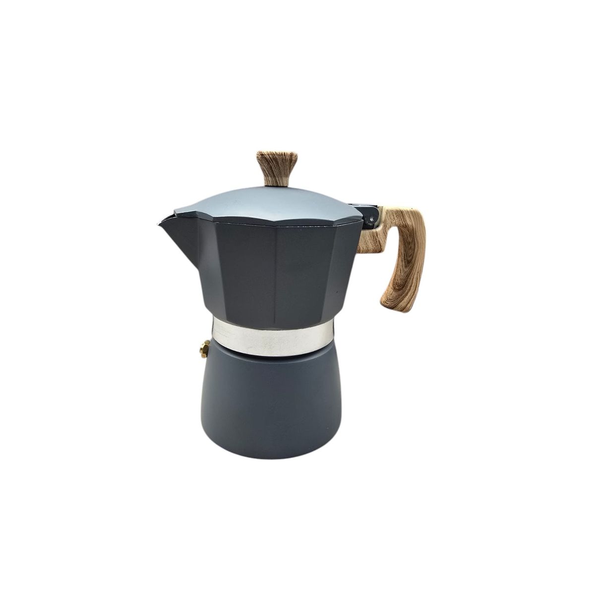 GENERICO - Cafetera italiana 3 tz Gris 160 ml