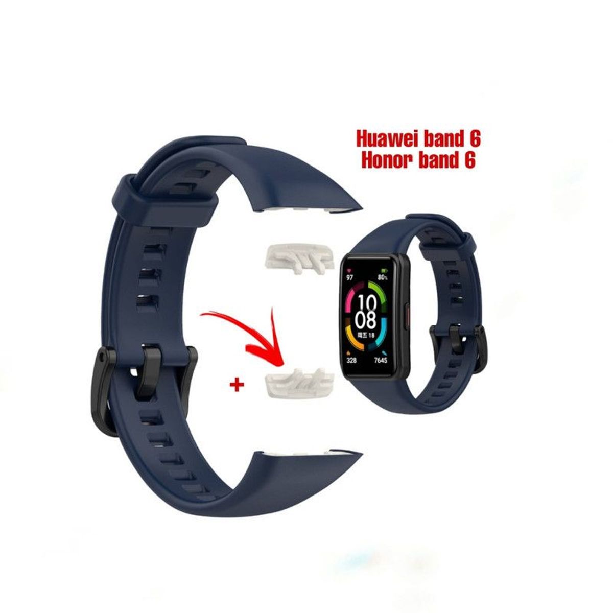GENERICO - Correa de Silicona para Huawei Band 6 - Azul.
