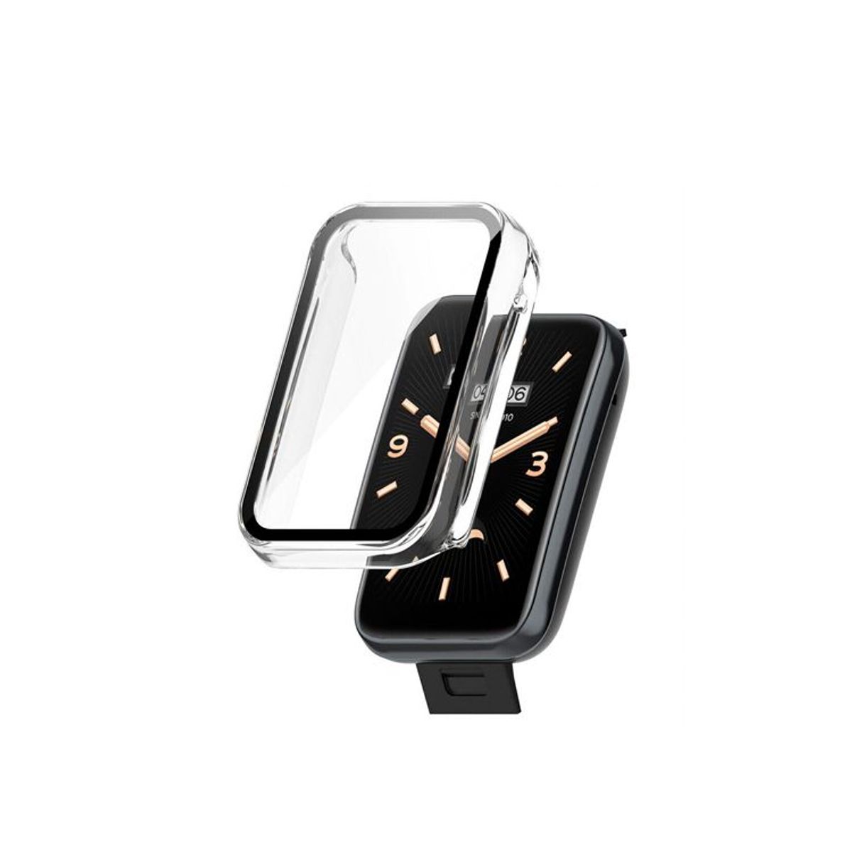 GENERICO - Case Bumper con Vidrio para Xiaomi Band 7 Pro  - Transparente