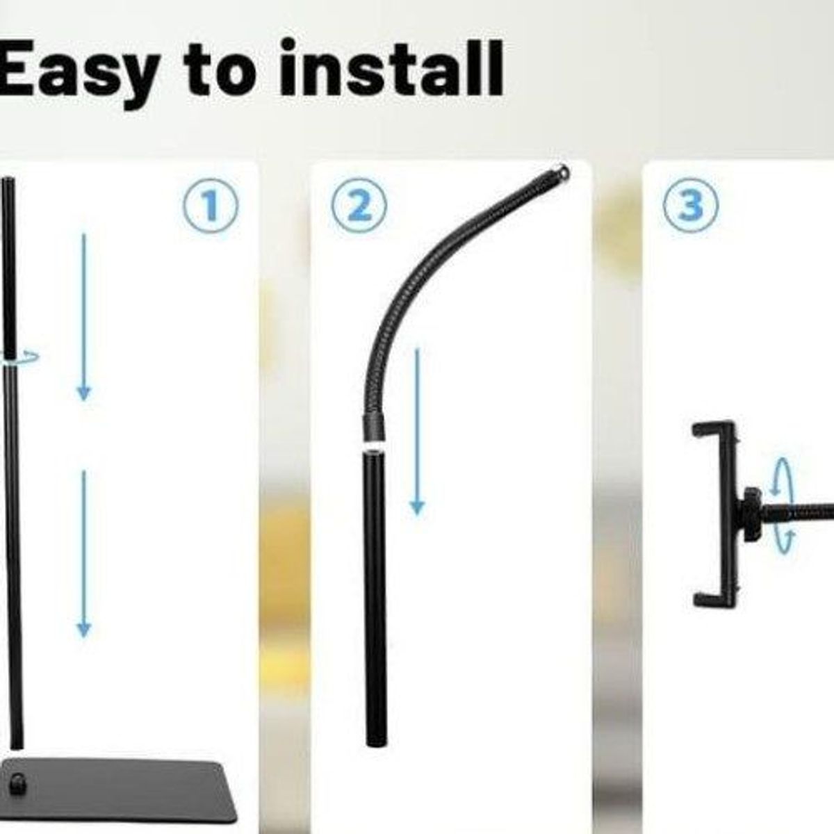 GENERICO - Pedestal Parante de Suelo Universal para Tablett y Celular