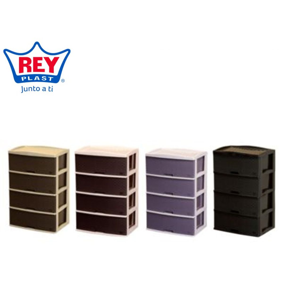 REYPLAST - Comoda Tejido En Ratán 4 Cajones kusi Reyplast