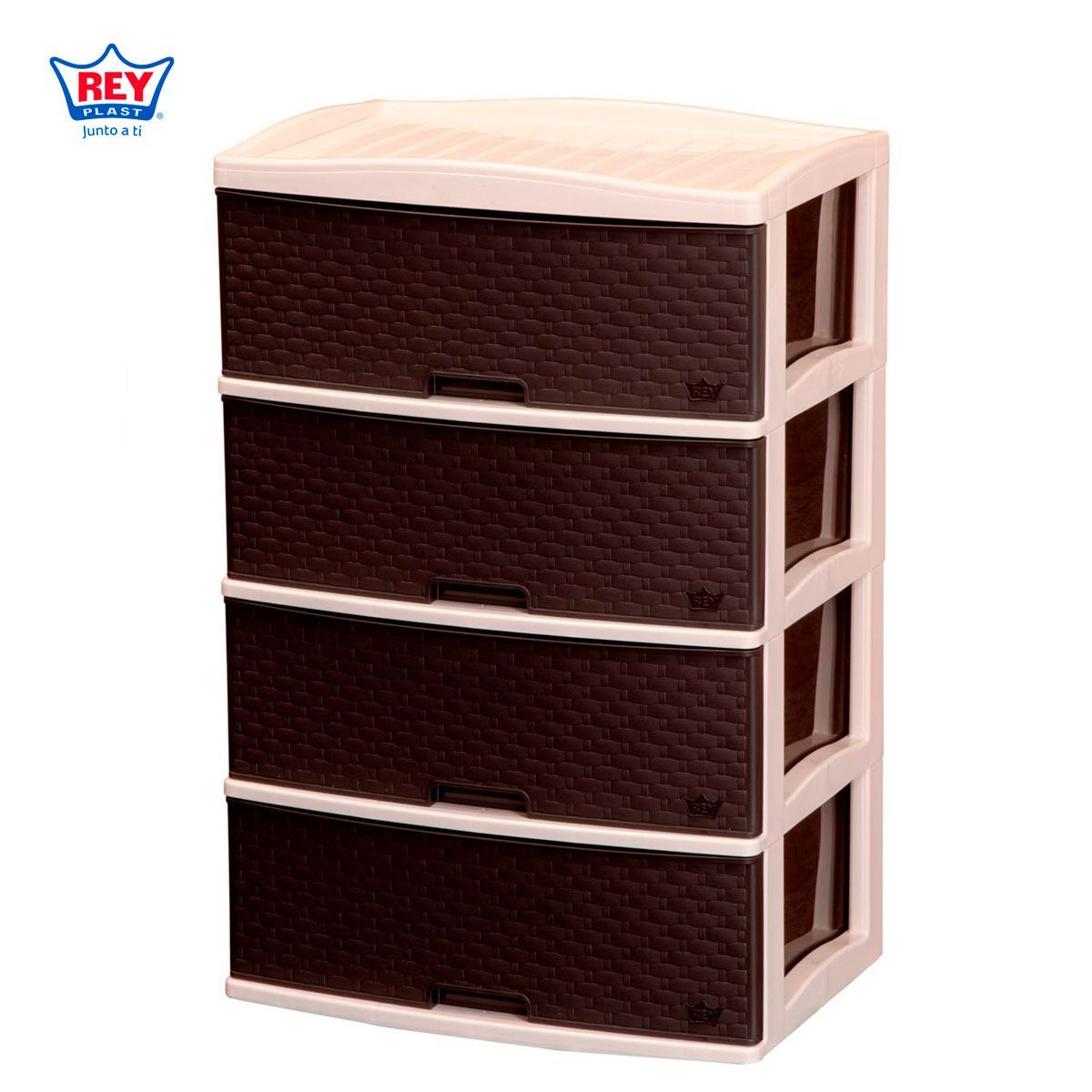 REYPLAST - Comoda Tejido En Ratán 4 Cajones kusi Reyplast