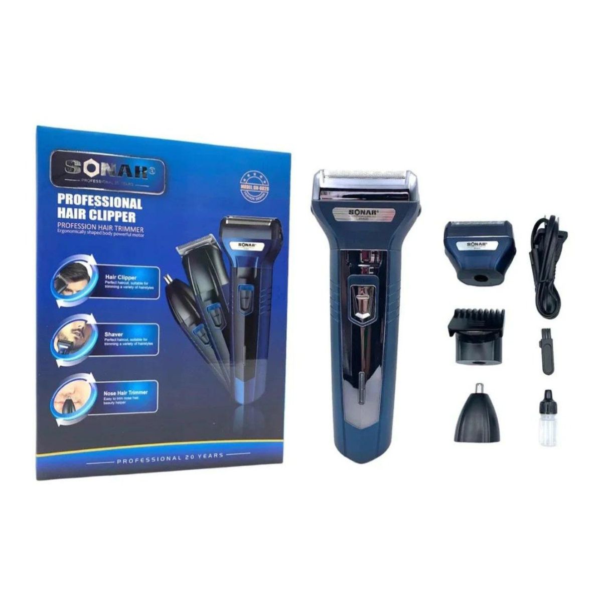 SONAR - Maquina Cortador de Cabello y Afeitador 3en1