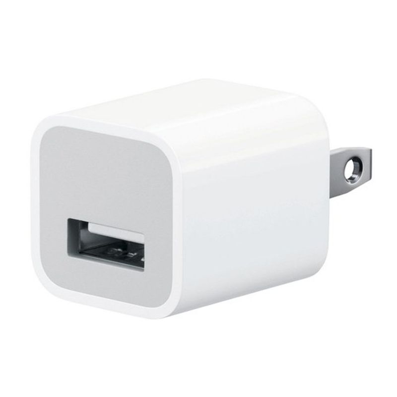 GENERICO - Adaptador Cargador De Pared Usb 5w para iPhone 5, 6, 7 ,8 Blanco