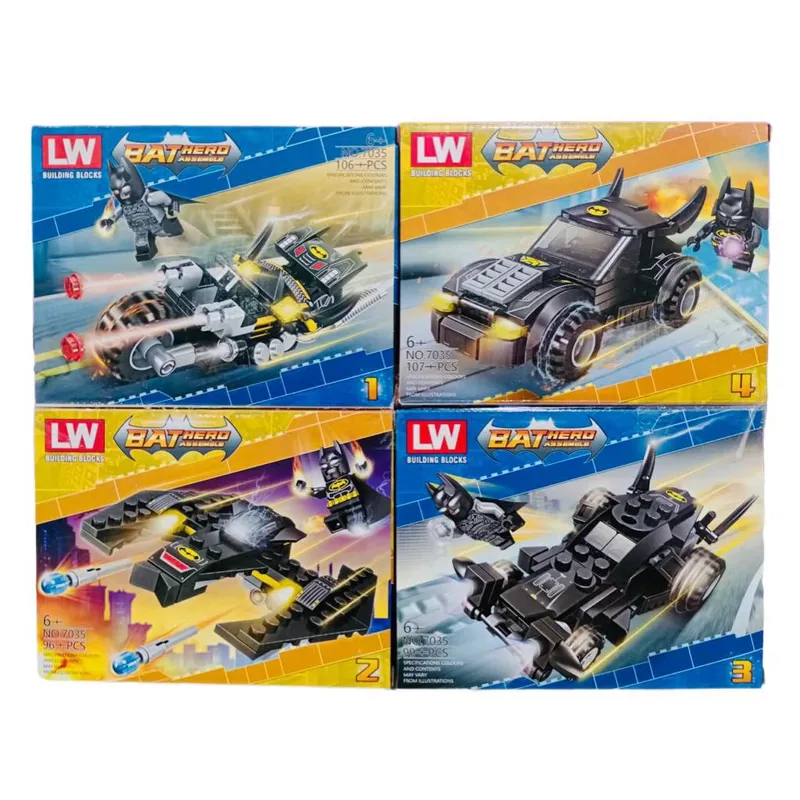 GENERICO - LlEGO BATMAN MEDIANO X4 7035