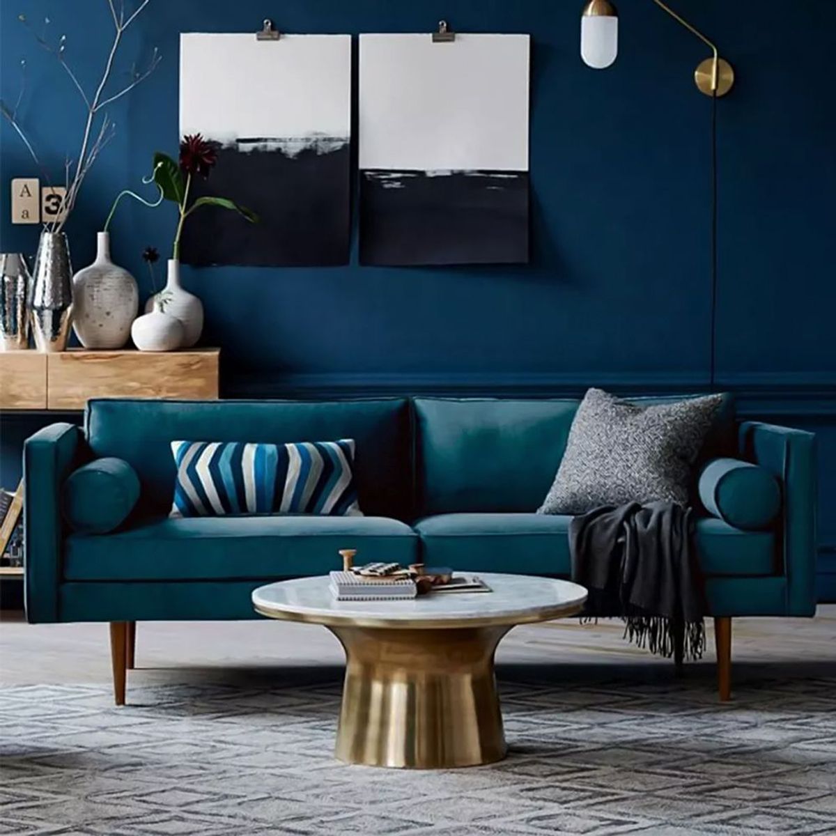 GENERICO - Sofa Jeremy 3 cuerpos  Azul