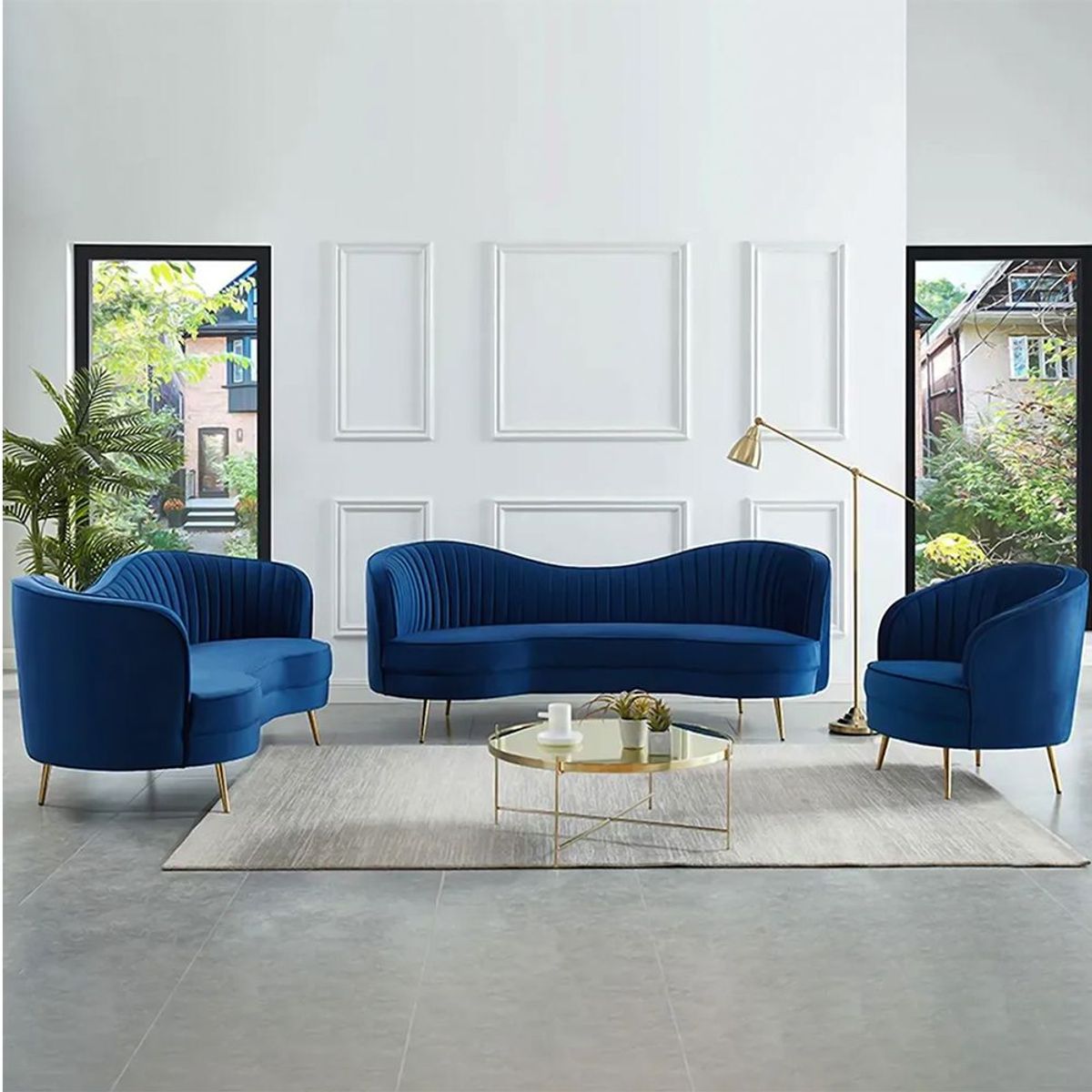 GENERICO - Juego de Sala 3-2-1 Katy azul