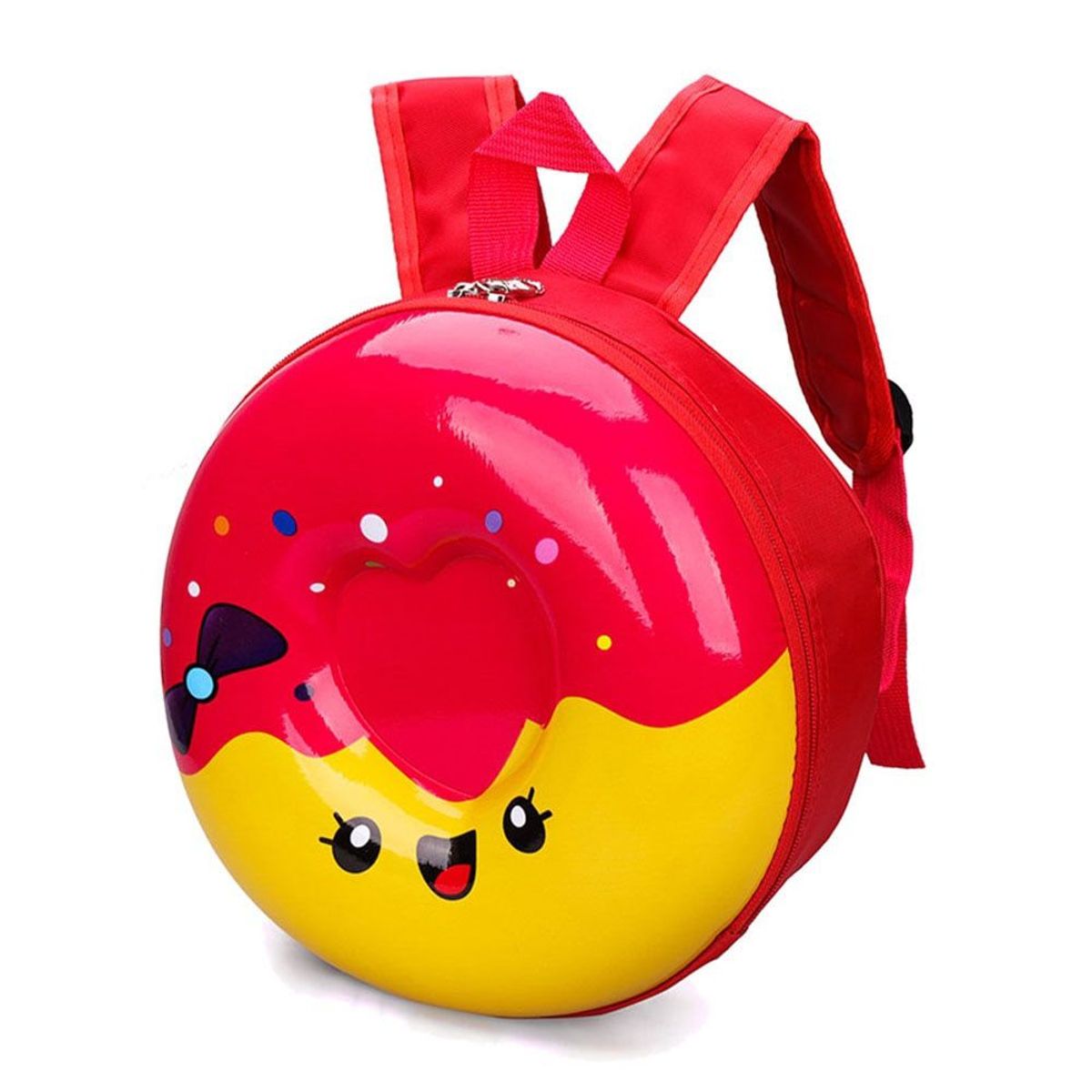 ITELSISTEM - Mochila Infantil Inicial Impermeable Escolar Rojo Itelsistem Donuts