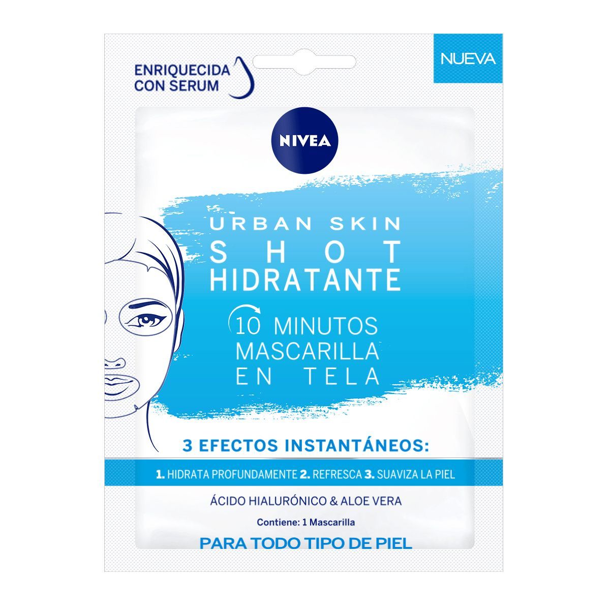 NIVEA - MASCARILLA URBAN SKIN SHOT HIDRATANTE
