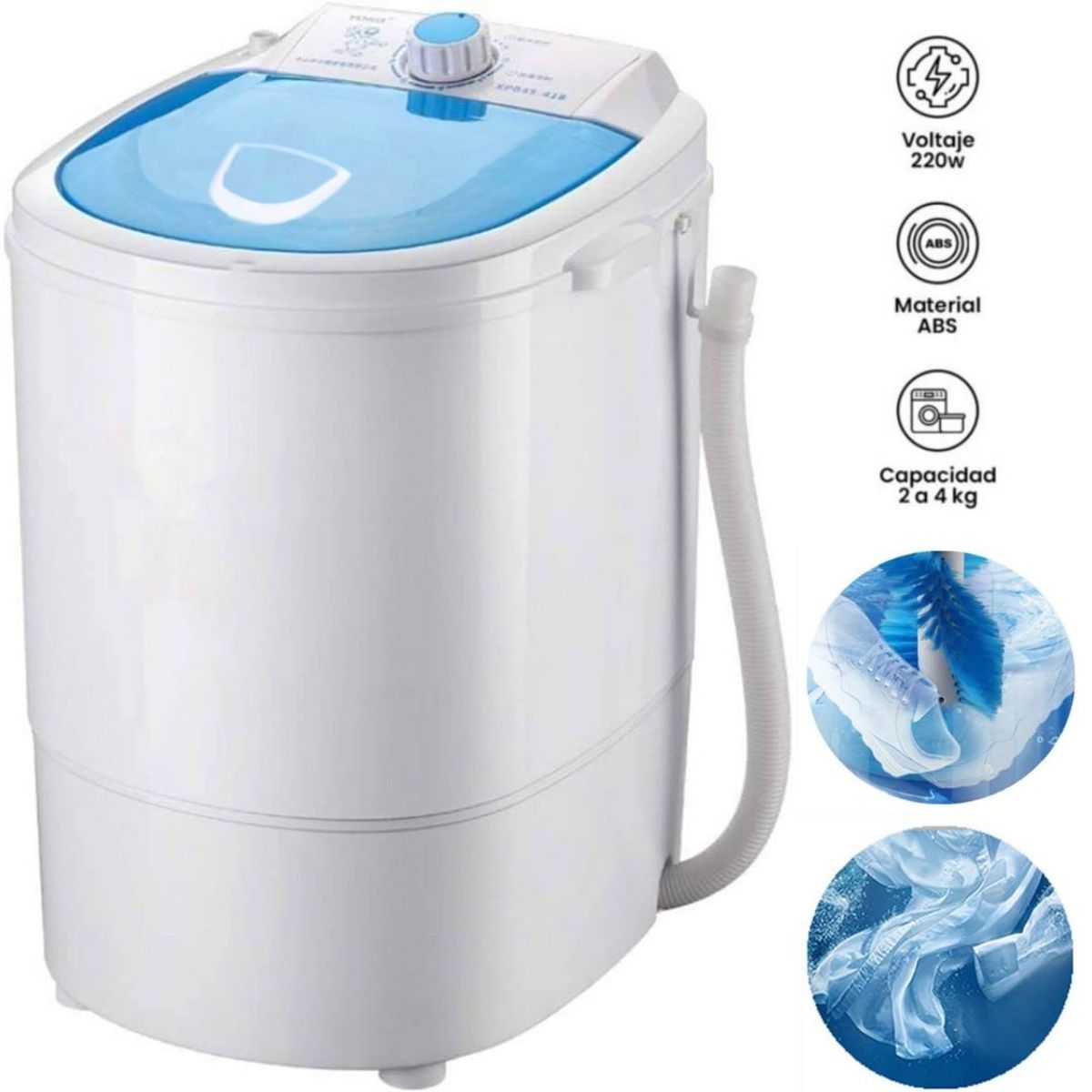 GENERICO - Minilavadora de ropa portátil compacto