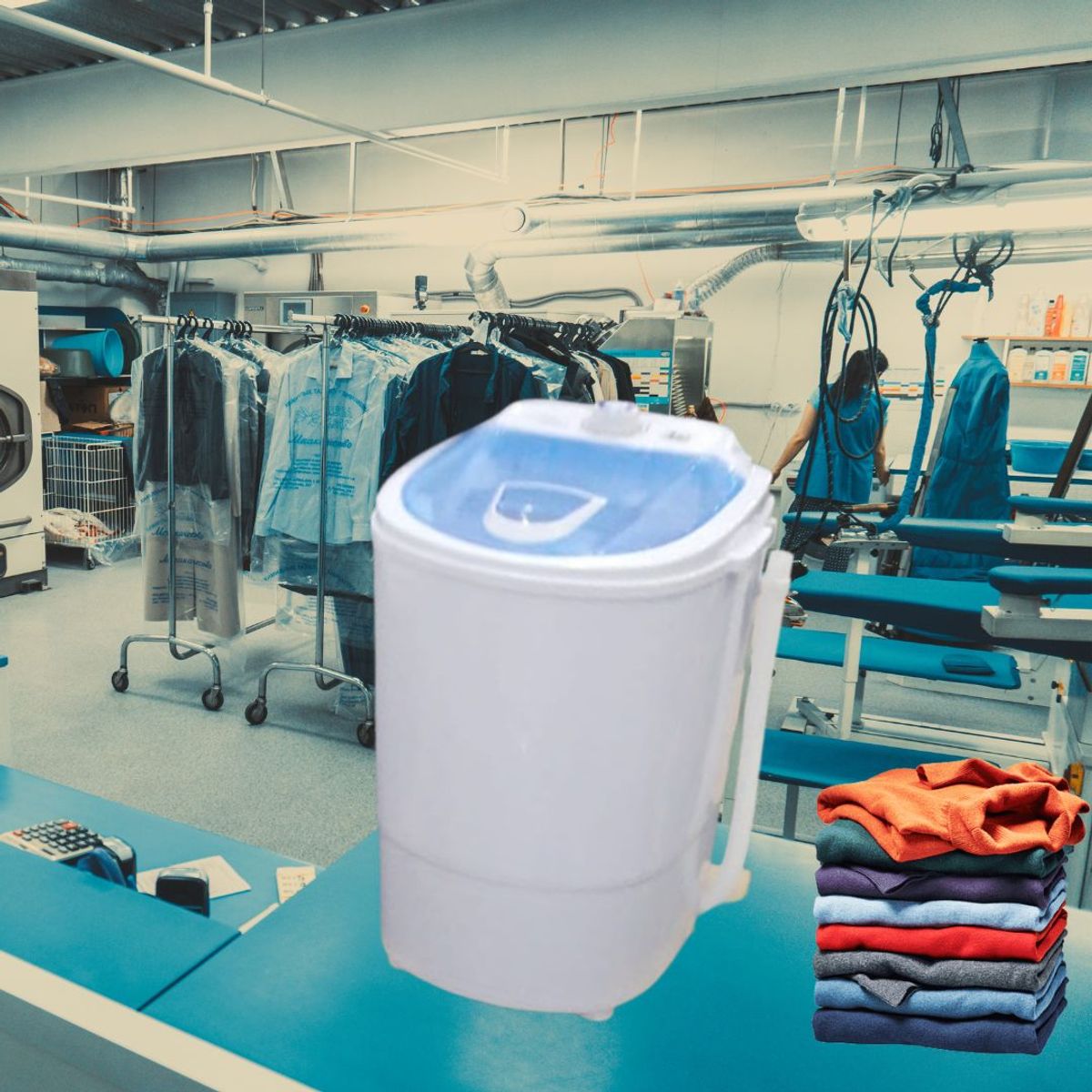 GENERICO - Minilavadora de ropa portátil compacto