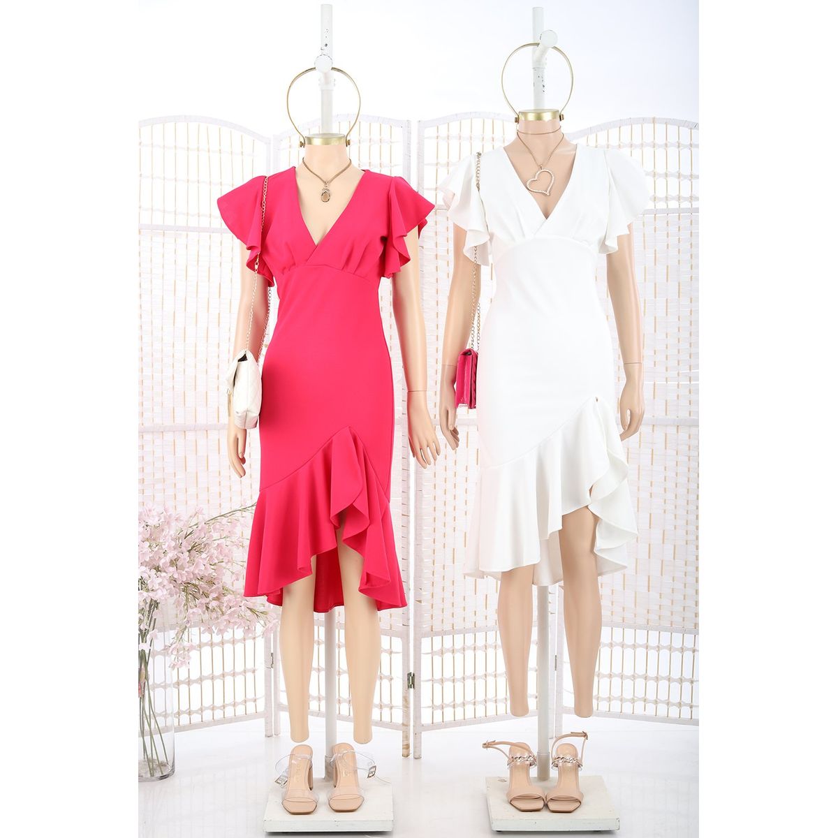 GENERICO - Vestido Largo Mujer Masha Color Fucsia Estacion 108