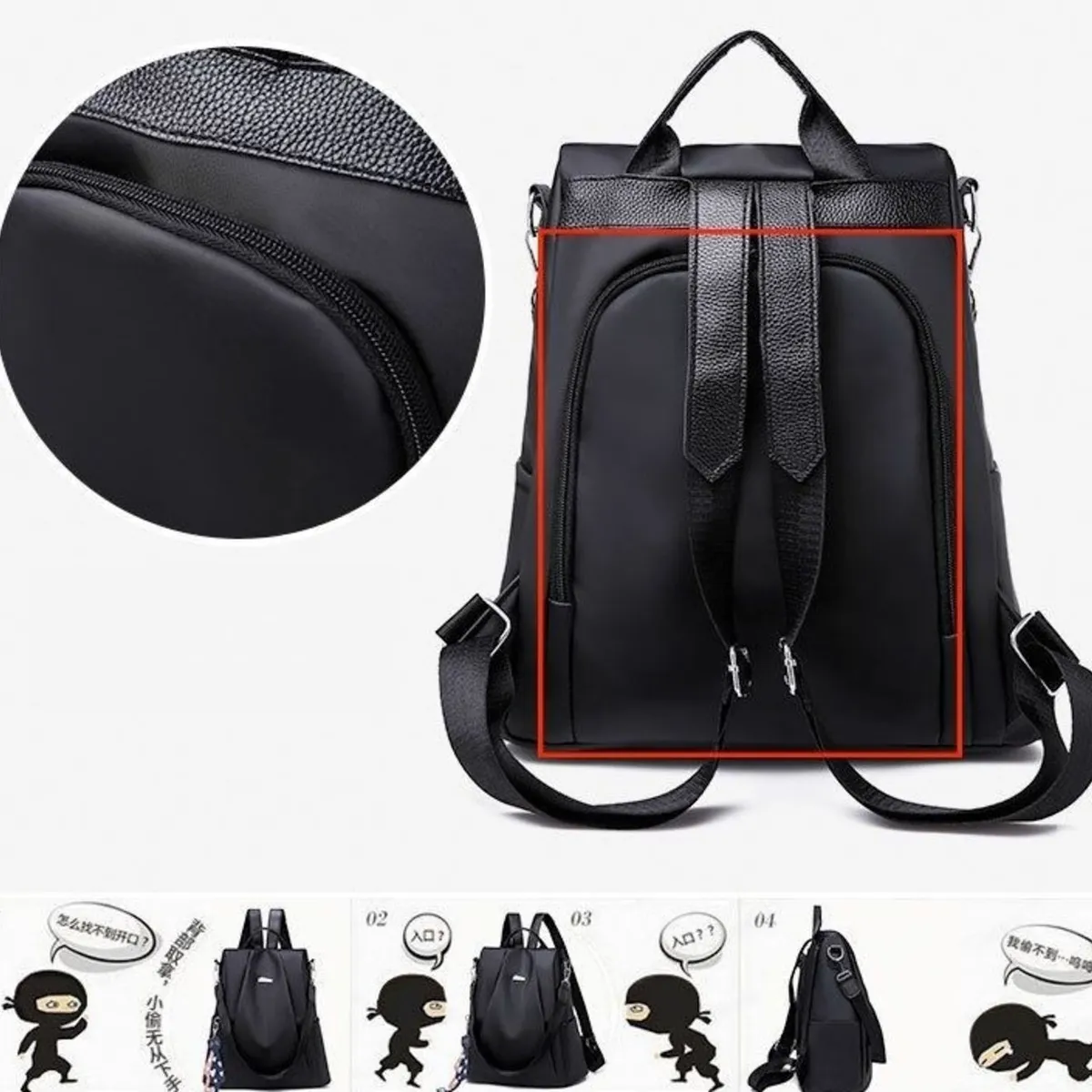 GENERICO - Mochila Bolso Mujer Antirrobo Moda Cartera Bolso Impermeable
