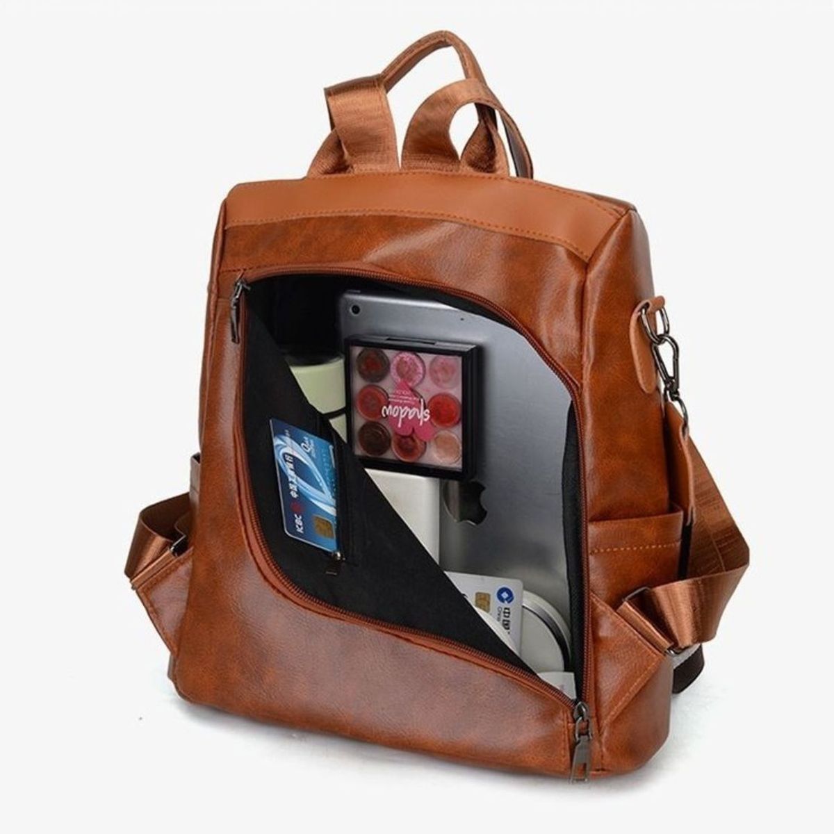 GENERICO - Mochila Antirrobo Mujer Bolso Morral Moda Cartera Impermeable Marron