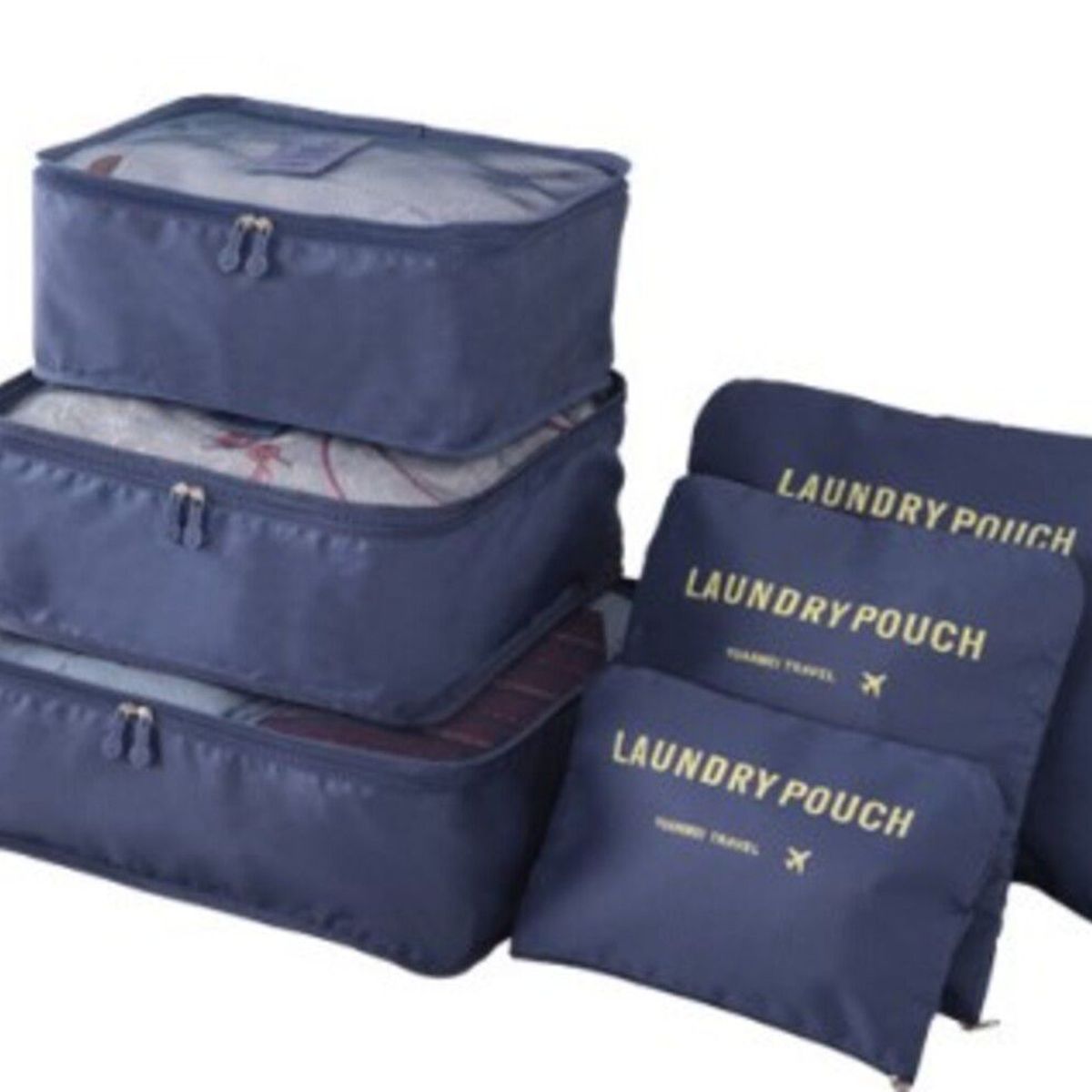 GENERICO - Estuche De Viaje Organizadores Bolso Maleta Guarda Ropa Azul