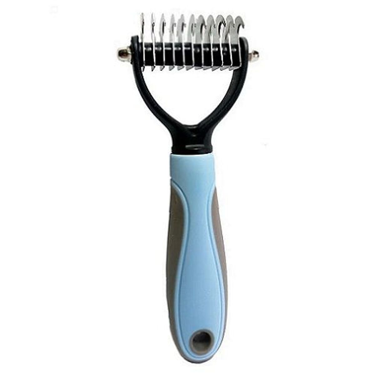 GENERICO - Peine  Deslanador Desmotador para perro y gato - celeste